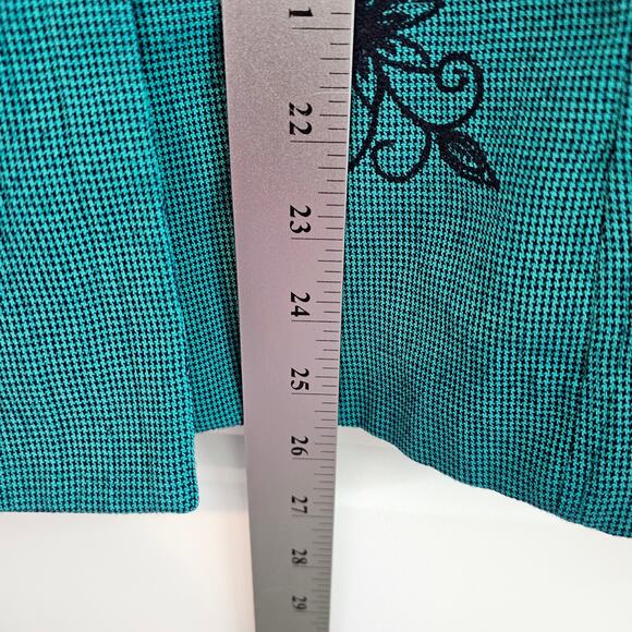 Vintage Miss Dorby Blouse Womens Sz 16P Blue Floral Glam 90s Preppy Academia - Picture 6 of 8